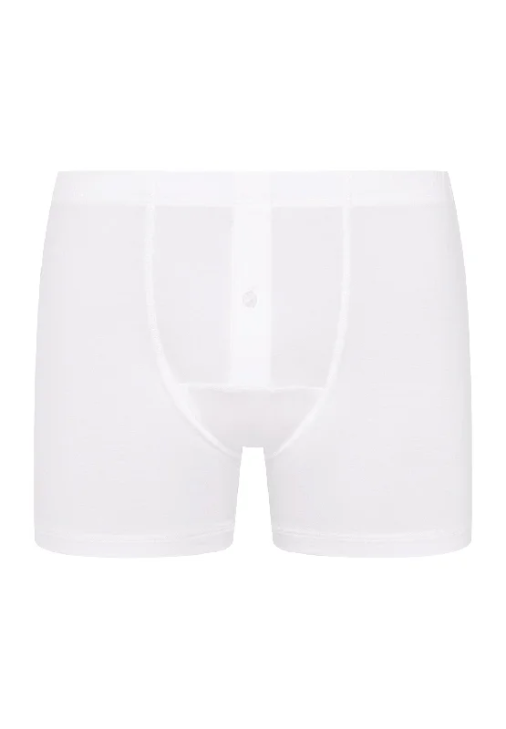 Cotton Sensation Long Leg Boxer Brief With Fly | White 73063-101