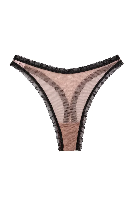 Amelie nude high waisted thongs