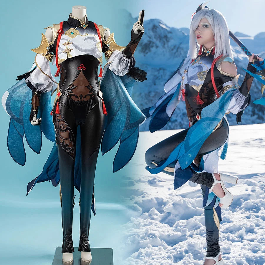 Genshin Impact SHENHE Cosplay Costume C07686 AAA