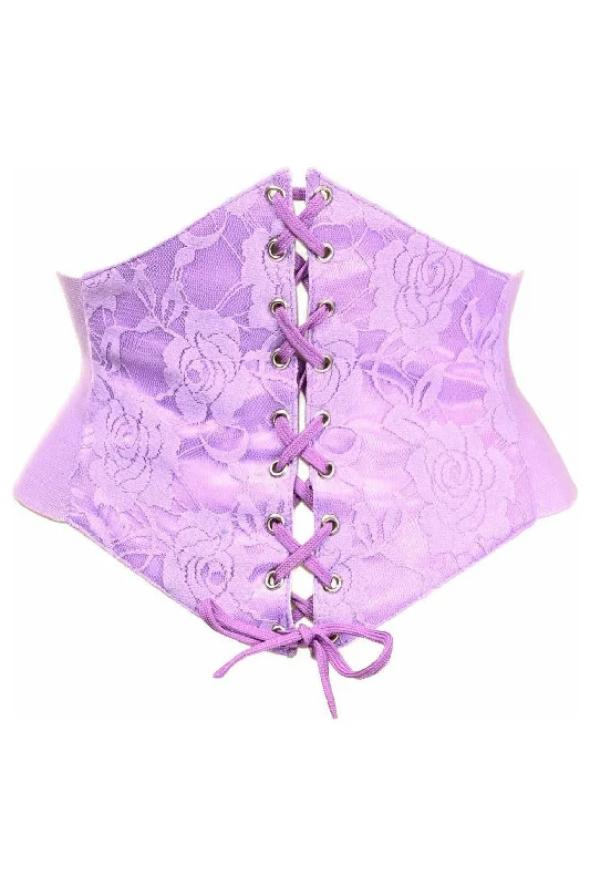 Lavish Lt Purple Lace Corset Belt Cincher