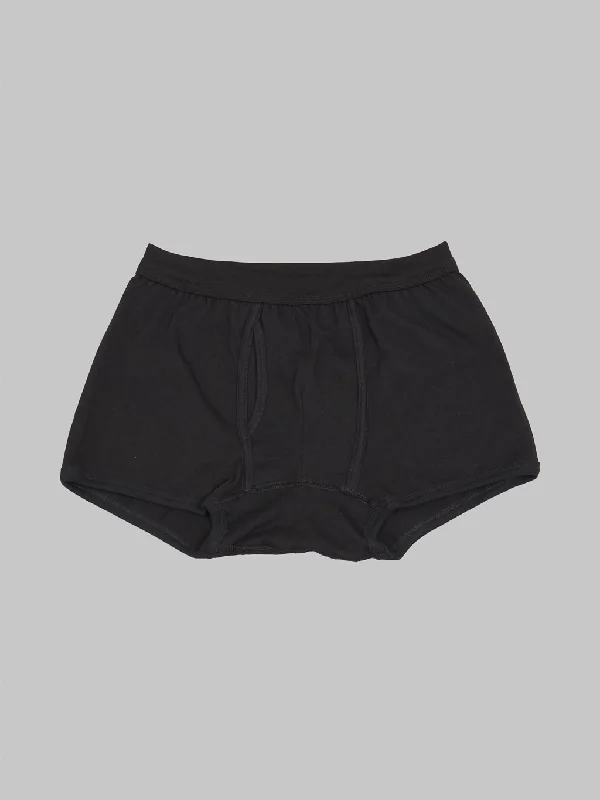 Merz b. Schwanen 254 2-Thread 8.6oz Loopwheeled Boxer Brief Deep Black