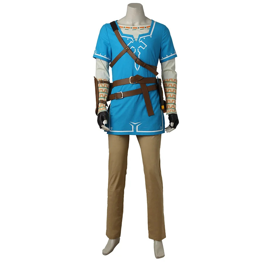 The Legend of Zelda: Breath of the Wild Link Champion's Tunic Cosplay Costumes Upgraded Version C08021S