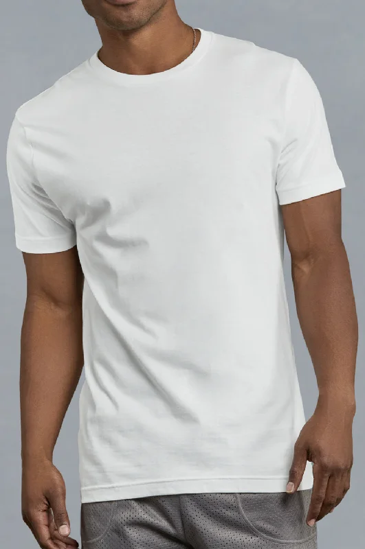 KNOCKER MEN'S WHITE T-SHIRTS (TK3601_WHITE)