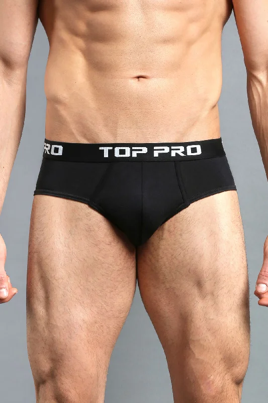 TOP PRO MEN'S STRETCH BIKINI BRIEFS (TUB400_BLACK)