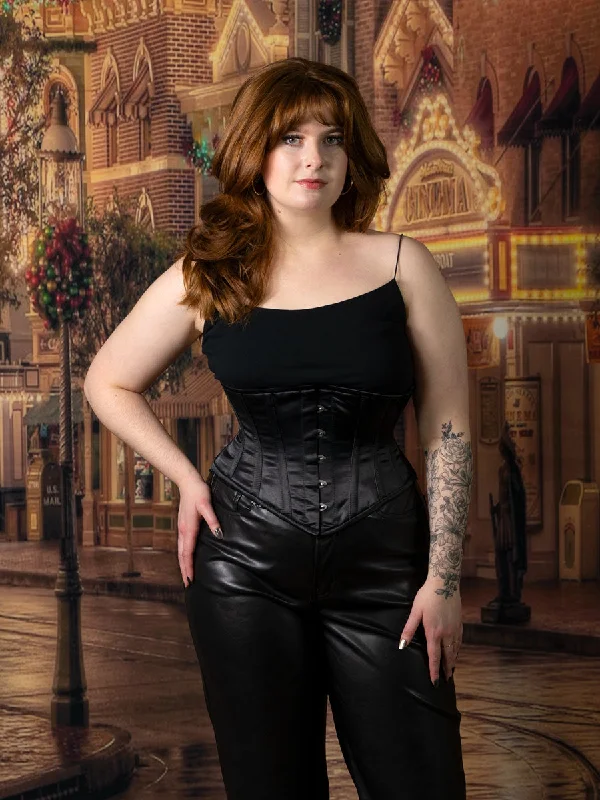 Plus Size Satin Hourglass Curve Waspie Underbust Corset : CS-201