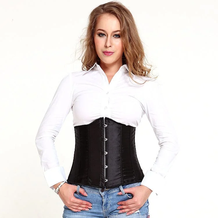 Women's Gothic Punk Black Underbust Corset