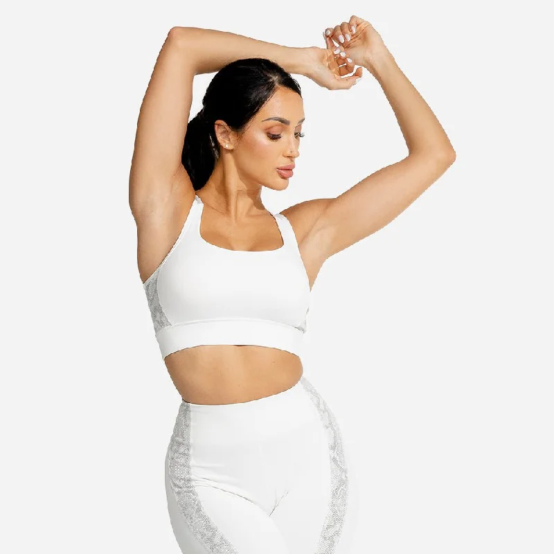 Limitless Snake Sports bra - Snow