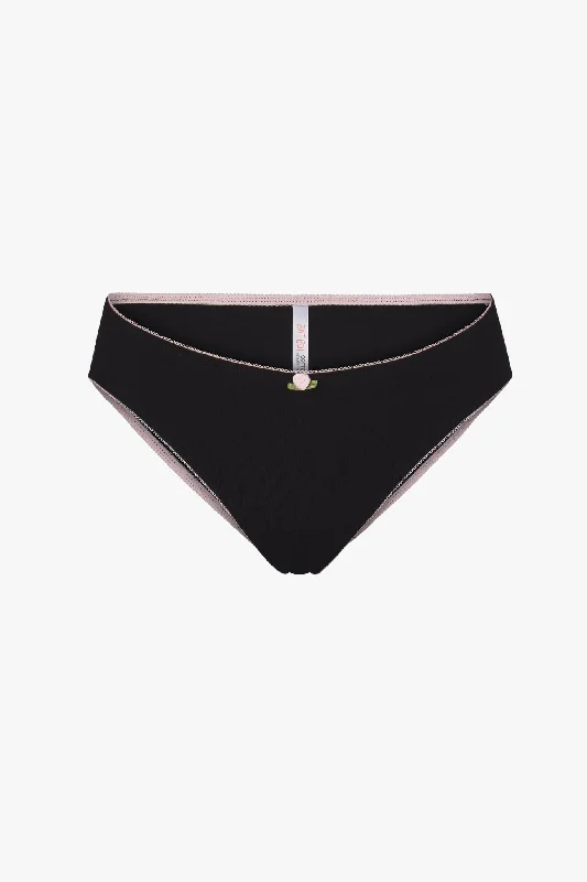 LOW RISE UNDERWEAR IN ONYX/BABY PINK