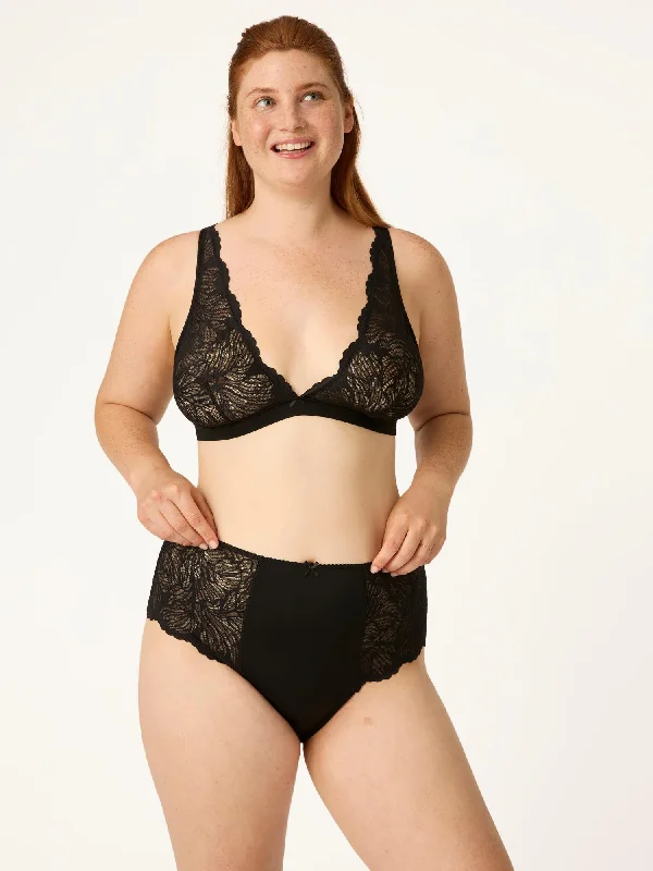 Manon Hi Waist Brief Moderate-Heavy Noir Black