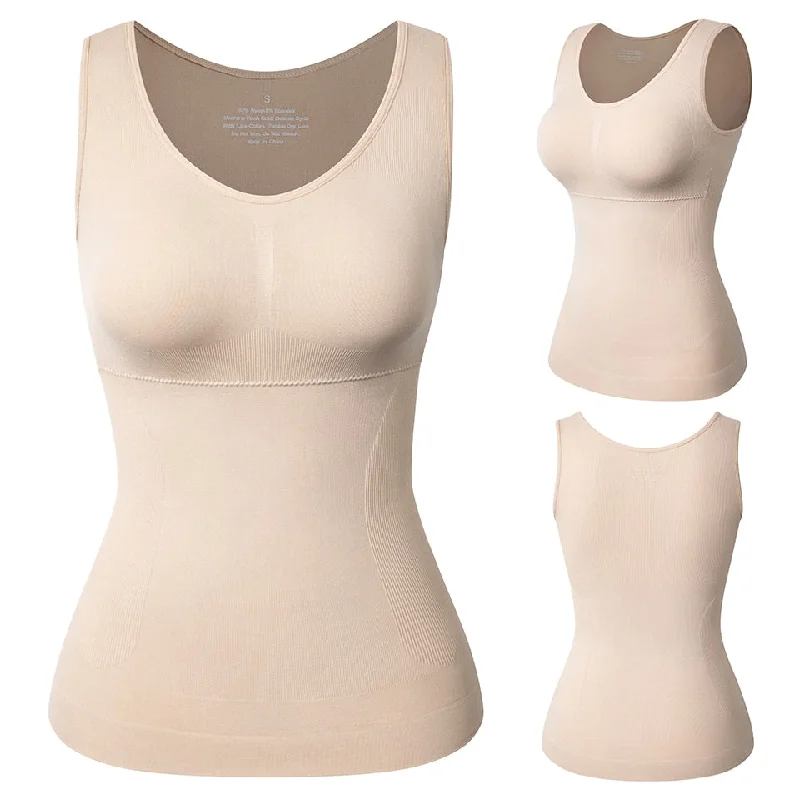 Tummy Control & Bust Support Scoop Neck Tank Top